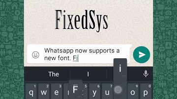 WhatsApp new font 2016 FIXEDsys