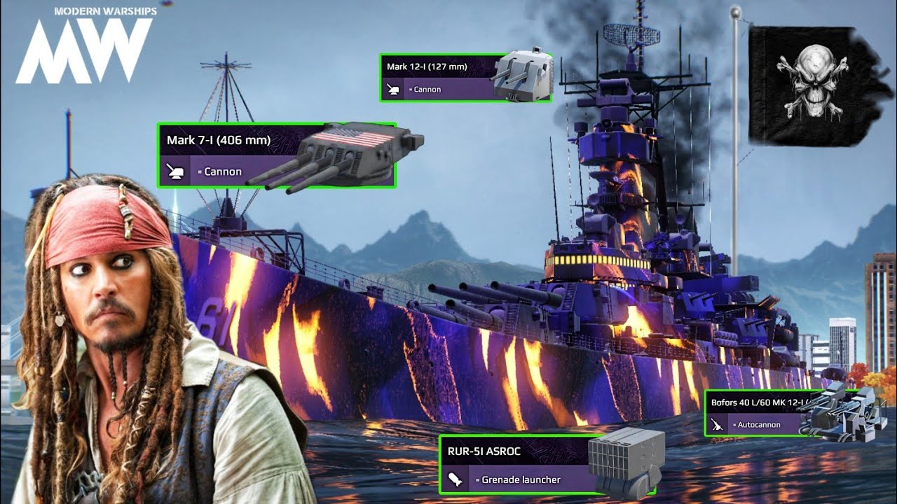 USS IOWA (BB-61) - Pirates Of The Sea ☠️ Instant Killing Machine 🔥 - Modern Warships 