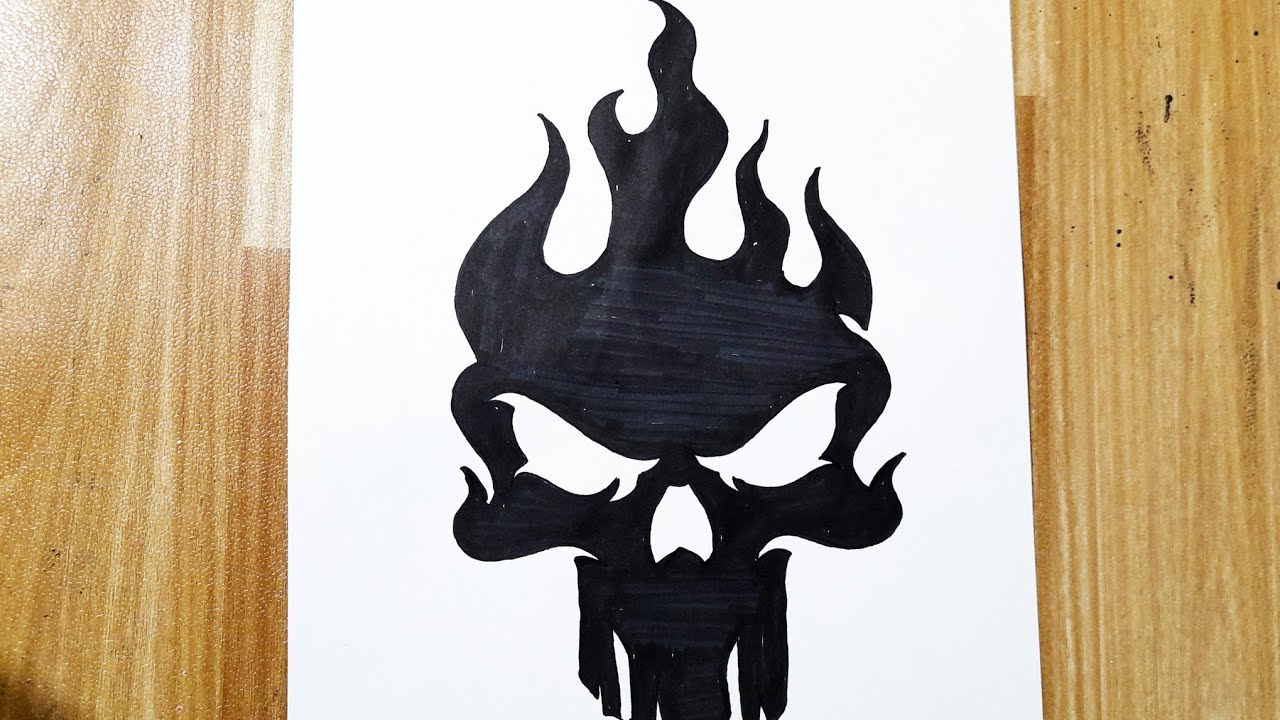 How to draw a tribal skull