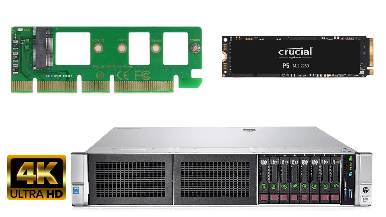 Como instalar un NVME en el servidor HP Proliant DL380 Gen9. Practico a 4K
