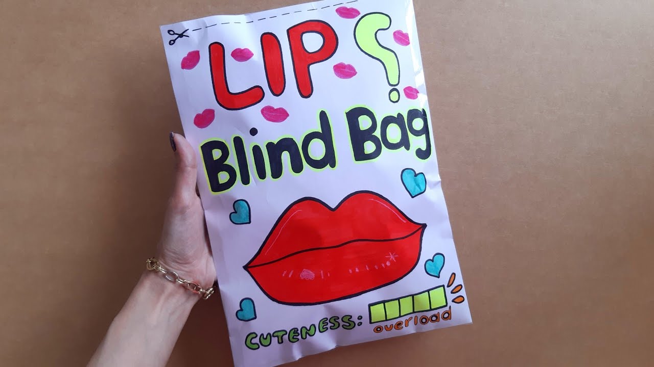 Blind bag Paper 💖 LIP 💋 ASMR / Satisfying opening blind box - YouTube