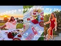 college weekend in my life vlog - winter formal, picnics, sunsets