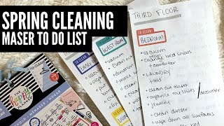 Spring Cleaning Master To Do List | Plan With Me