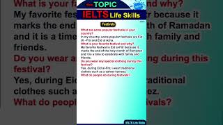 Festivals - IELTS Life Skills