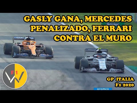 GASLY GANA - MERCEDES PENALIZADO - FERRARI CONTRA EL MURO - GP DE ITALIA F1 2020