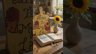 UPCYCLED OLD CHOPPING BOARD INTO AESTHETIC HOME DECOR