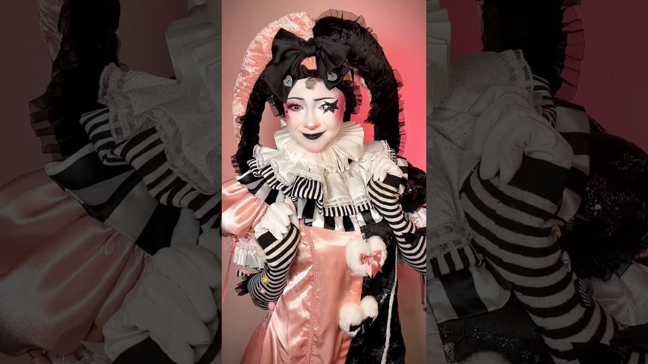 PINK + BLACK = Goodtime Jester #makeup #makeuptransformation #cosplay