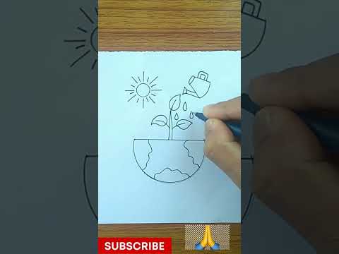 World Environment Day Drawing || Save Environment Drawing || Save Tree Save Earth Drawing ||