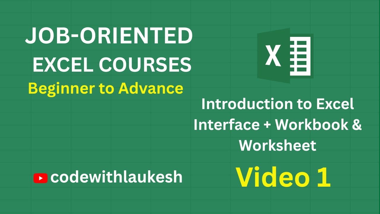 Excel Course for Beginners - Master Excel Interface, Workbook ...