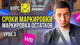 Курс Честный знак / Урок 3 - Сроки маркировки. Маркировка остатков. Штрафы Честный Знак 2024