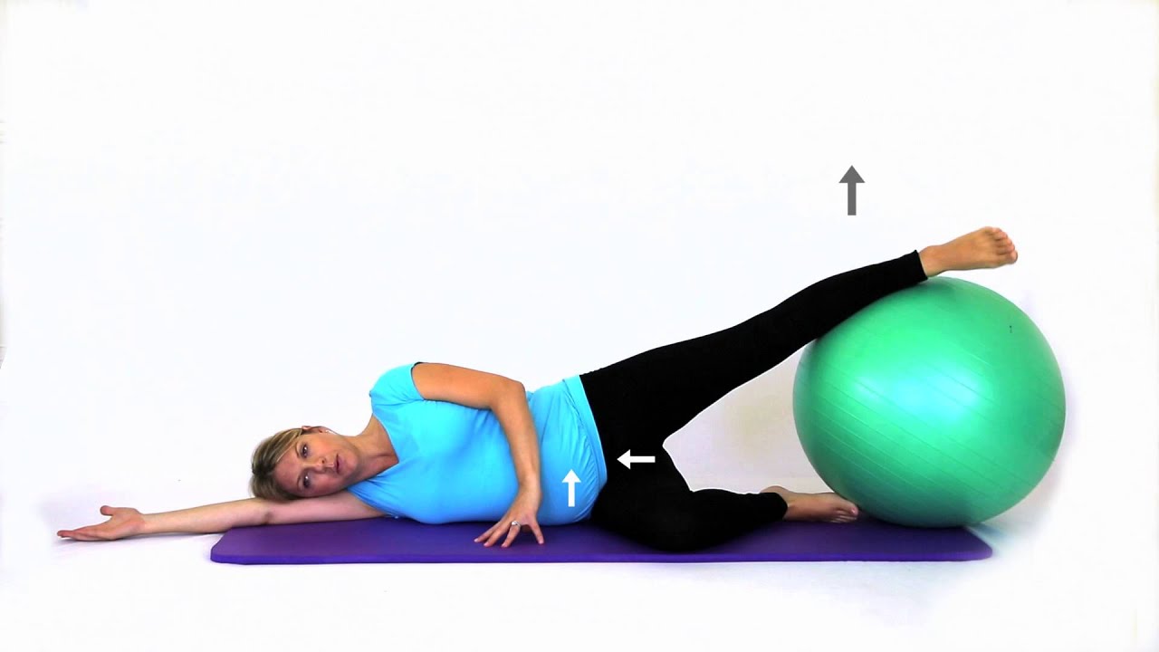 Pregnancy Exercises Side Lying Single Leg Lift and Lower YouTube