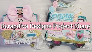 @ScrapDiva29 Mail Truck & 3D Mini Vial Gift Box Project Share Video #scrapdivadesigns #craft