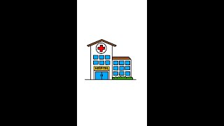 Cara Menggambar Rumah Sakit - How to Draw a Hospital