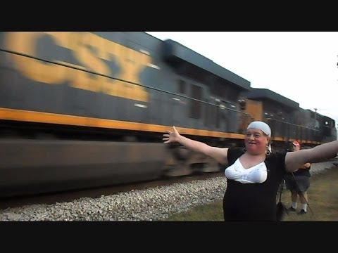 Wife Flashing Train