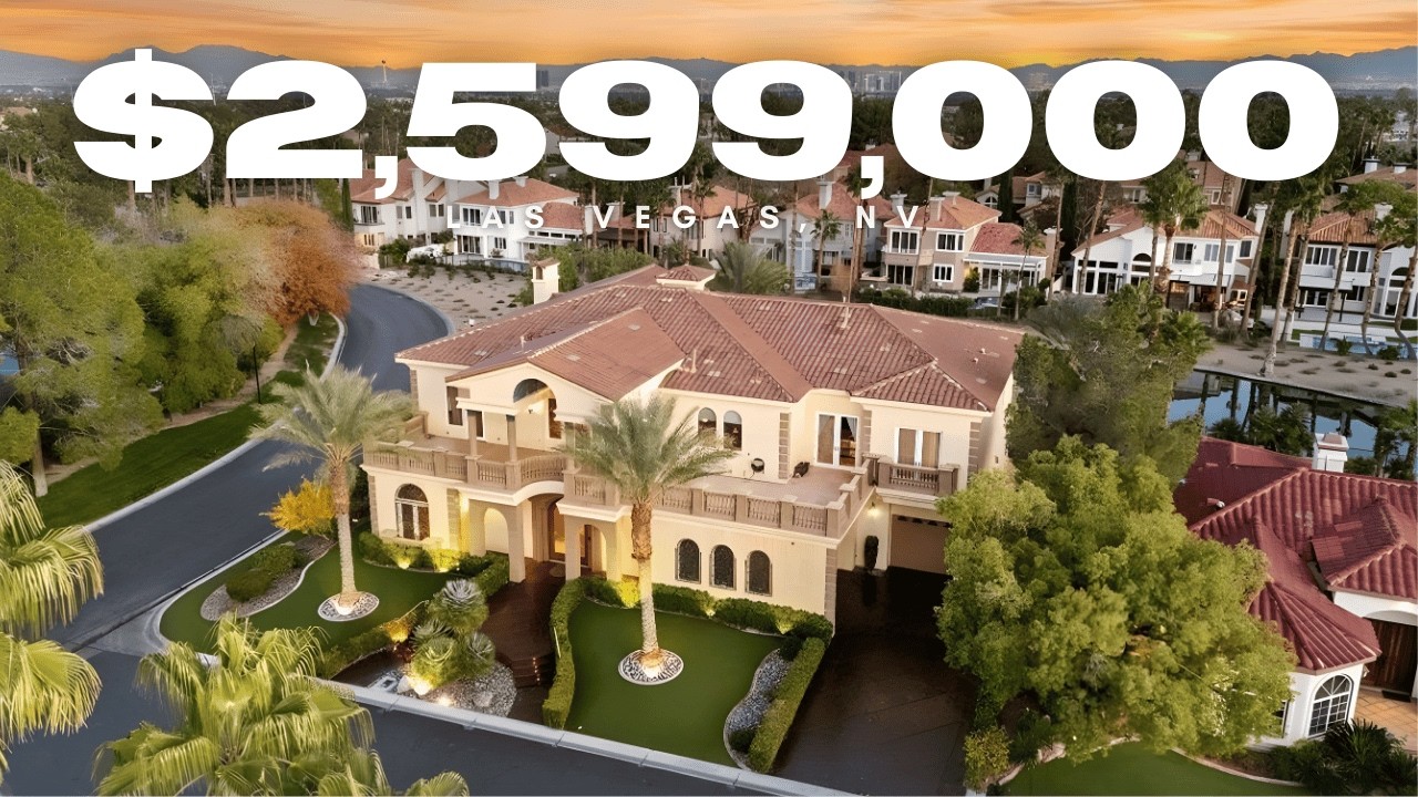 Inside a $2.59M Las Vegas Mansion w/ Lake & Golf Views | Las Vegas Luxury Home Tour