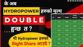 यी hydropower Company हरुले Right Share निस्काशन र्गन पाउने ? |कहिले र कुन कुन Company को आउदै  छ ?