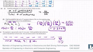 Probability 2015 Q1 Paper 2 Leaving Cert Higher Level