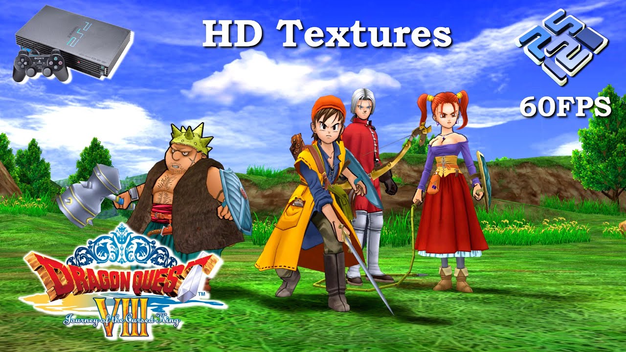 Dragon Quest VIII (Remaster/Rework Texture) | PCSX2 1.7.2830 4K 60FPS Patched PS2 PC -
