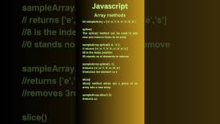 Splice and Slice in array js #shorts #js #interview