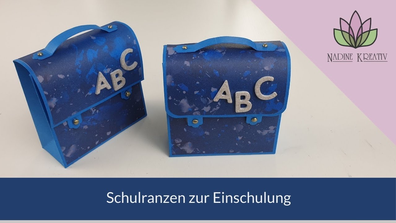 Bastelanleitung Schulranzen zur Einschulung - Stampin' Up! Verpackung basteln - Schulanfang
