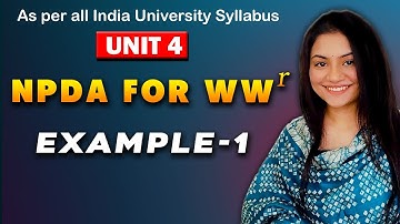 NPDA for ww^r | NPDA EXAMPLE | Unit 4 | TAFL | Automata theory #learncswitharshi