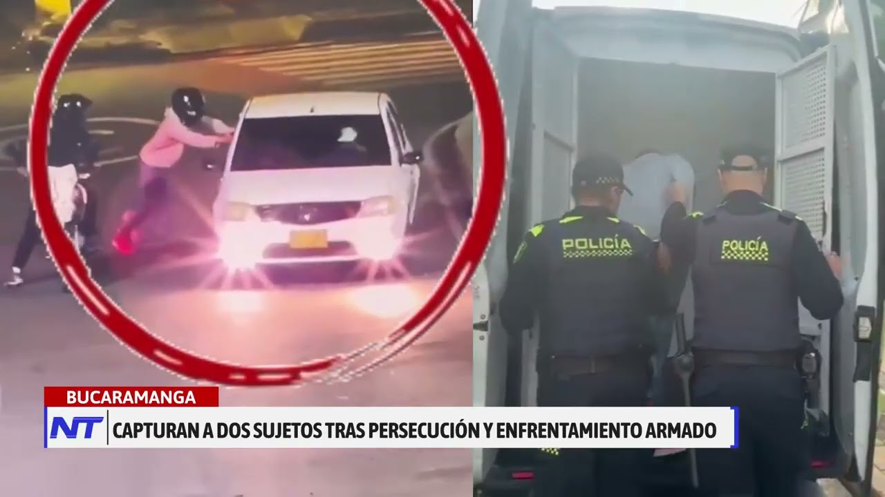 Capturan a dos sujetos tras persecución y enfrentamiento armado