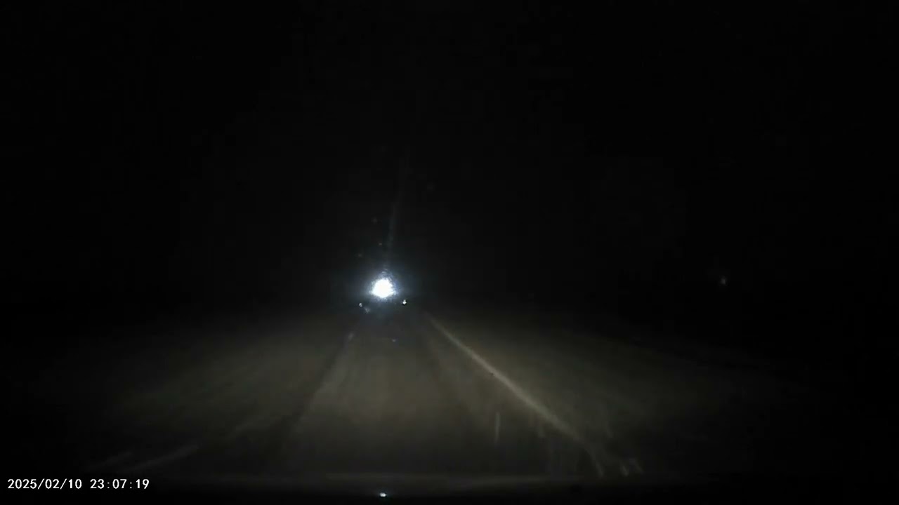 Snowy night drive 2-10-2025