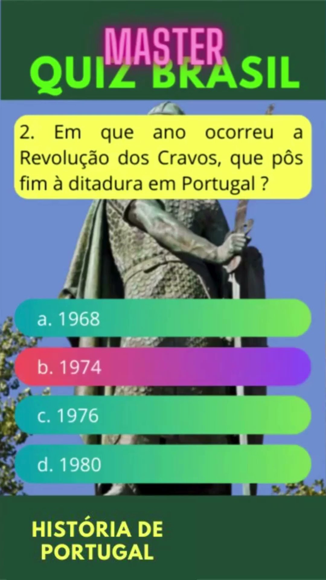 Quiz História de Portugal: Desafio 2- Uma Jornada Fascinante 