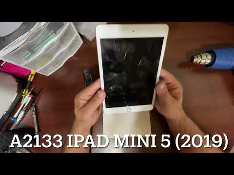 iPad mini 5 screen replacement how to fix your iPad, cracked screen fixed iPad A2133 model #