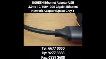 UGREEN Ethernet adapter USB 3.0 to 10/100/1000 Gigabit Ethernet Network Adapter (Space Gray)