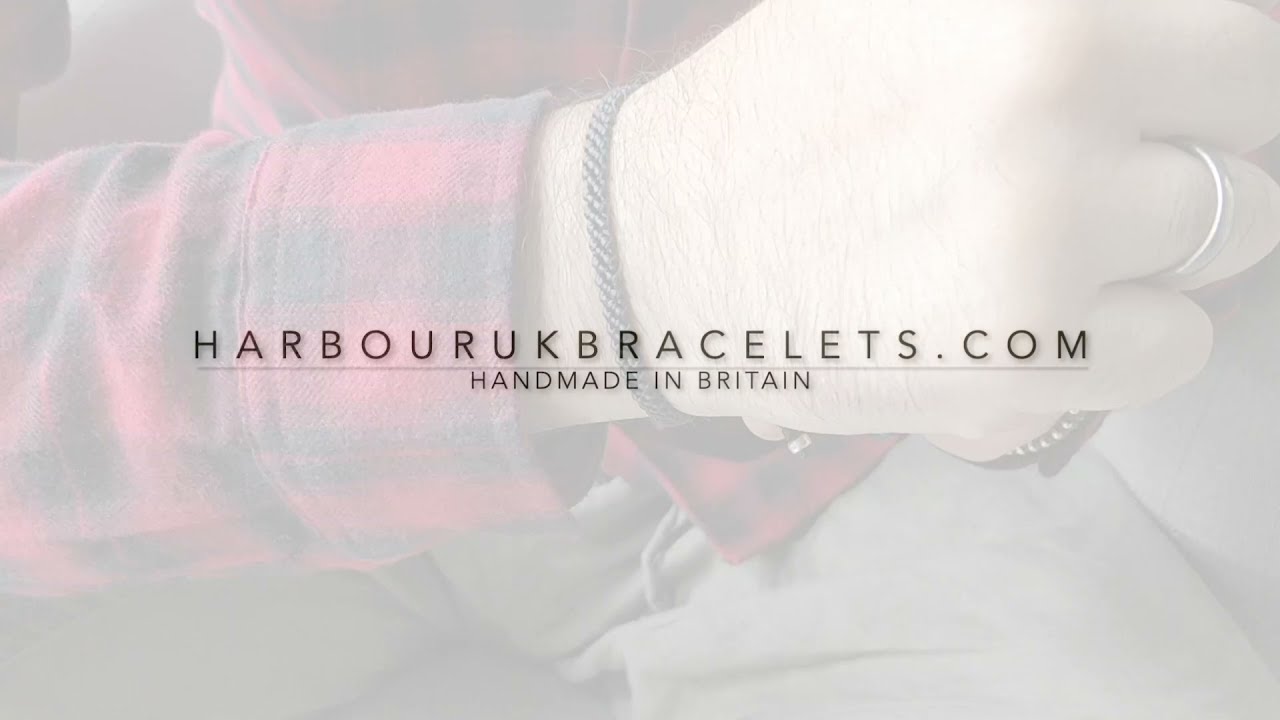 Classic Waxed Cord Bracelet For Men. Harley