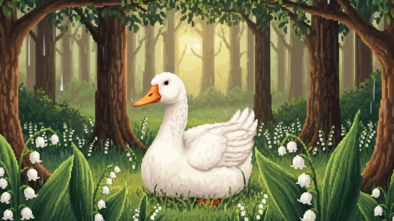 Lo-fi Forest Rain 🌧️ Goose & Lily of the Valley | Study/Chill/Relax