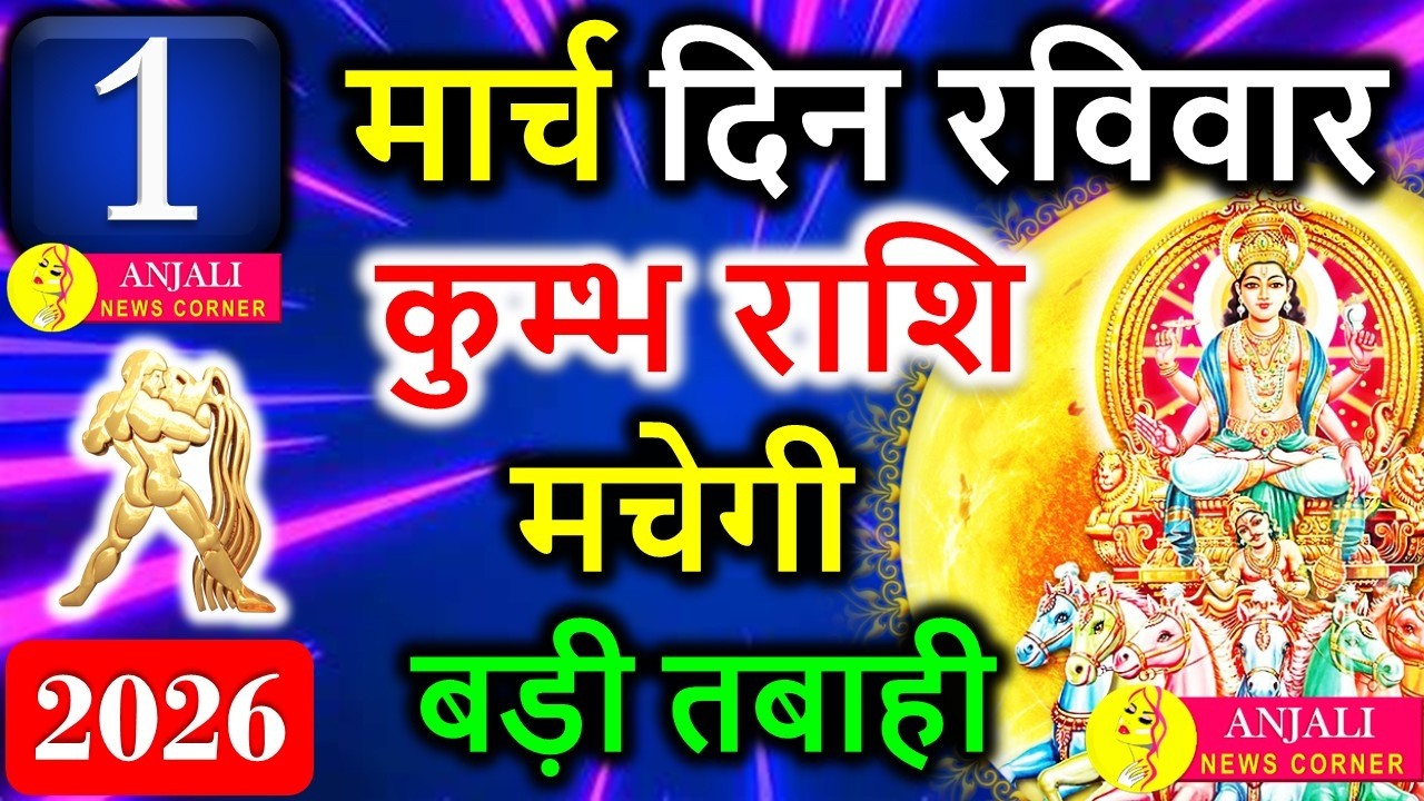 कुंभ राशि 1 मार्च 2026: नए महीने में बड़ा बदलाव, करियर में मिल सकता है सुनहरा मौका