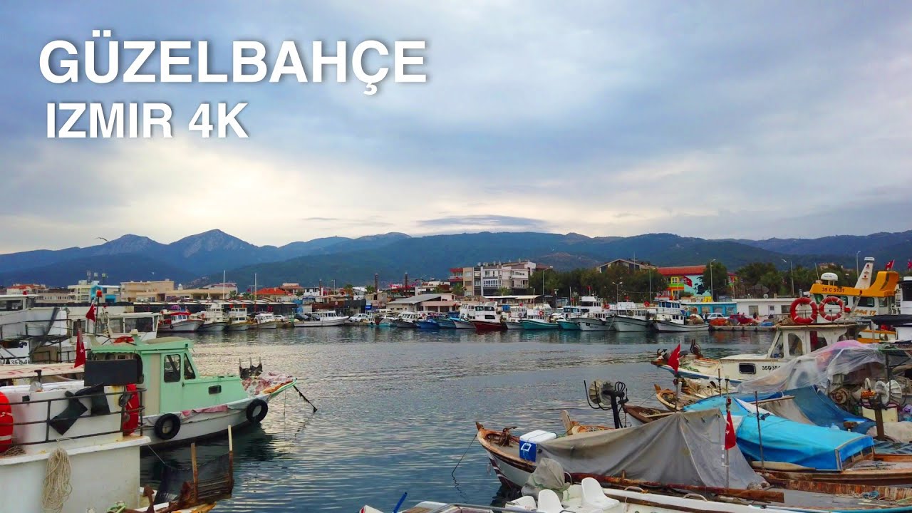 [4K] İzmir Güzelbahçe Walking Tour | Autumn Coast Walk, Beautiful Views, 2 November | 🇹🇷 Turkey 2021