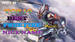 TOP 10 BEST FREE FIRE NICK NAME #TOP10BESTFREEFIRENICKNAME #FREEFIRE #ffhindustanigamer screenshot 5