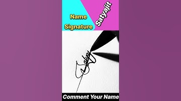 SATYAJIT NAME SIGNATURE DESIGN || ALPHABET S SIGNATURE STYLE || #ytshorts #shortsfeed #viralvideo