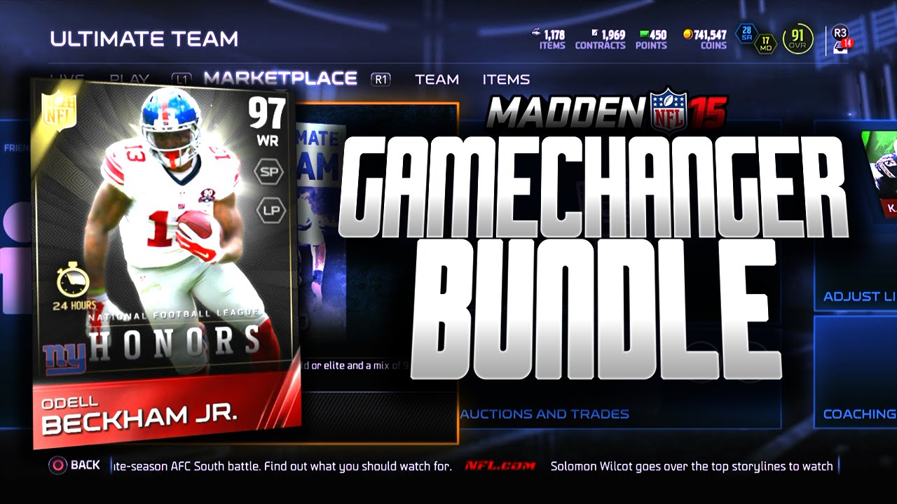 Madden NFL 15 Ultimate Team - EPIC HONORS OBJ PULL! INSANE GAME CHANGER BUNDLE PACK OPENING - MUT 15