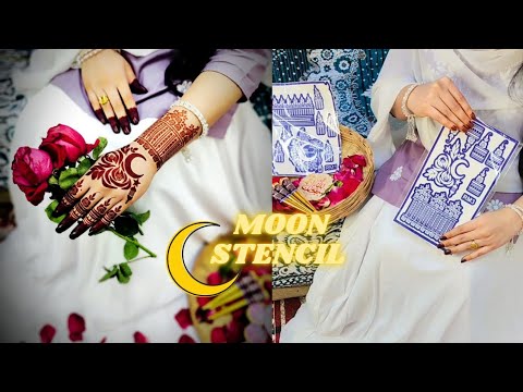 🌙Moon henna Stencils/ 🌙chand wali mehndi #eidhenna #eidmehndi