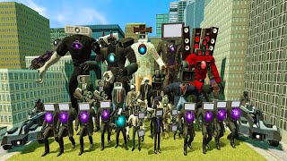 NEW GUN BOOMBOX MAN ARMY VS DEVIL MECHA BOOMBOX MAN AND SKIBIDI TOILET BOSSES - Garry's Mod