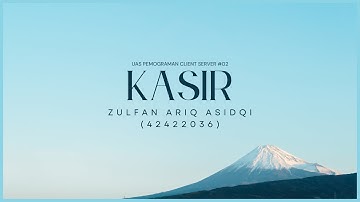 APLIKASI KASIR | PEMOGRAMAN CLIENT SERVER