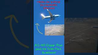A C-40 Clipper flies past me from Fort Huachuca! (KFHU) #airplane #airplanespotting