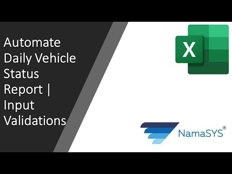 Automate Daily Vehicle Status Report | Input Validations | Email from Excel | Microsoft Excel | VBA