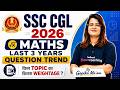 SSC CGL 2026 | Maths Last 3 Years Question Trend | SSC CGL Previous Year Questions | by Gopika Ma'am