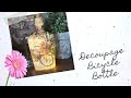 DIY Napkin Decoupage Bottle