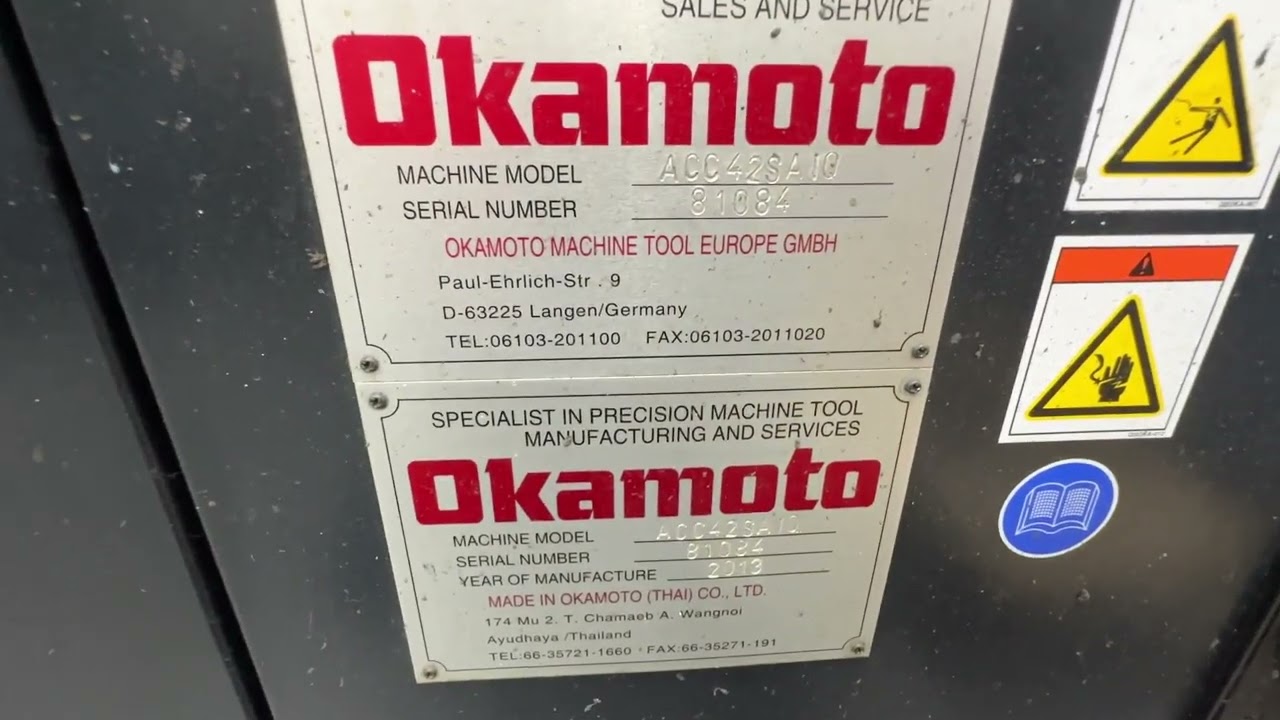 Okamoto Grind X ACC 42SA iQ CNC Surface Grinder