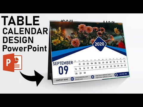 Table Calendar Design in PowerPoint Ready to Print || PowerPoint Tutorial ||