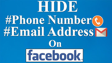 how to hide Phone number on Facebook | how to hide email on Facebook | F HOQUE | Updated 2021.