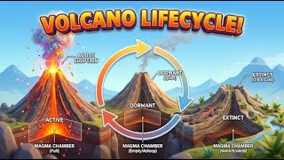 Lifecycle of a Volcano! 🌋 Active, Dormant & Extinct Explained!