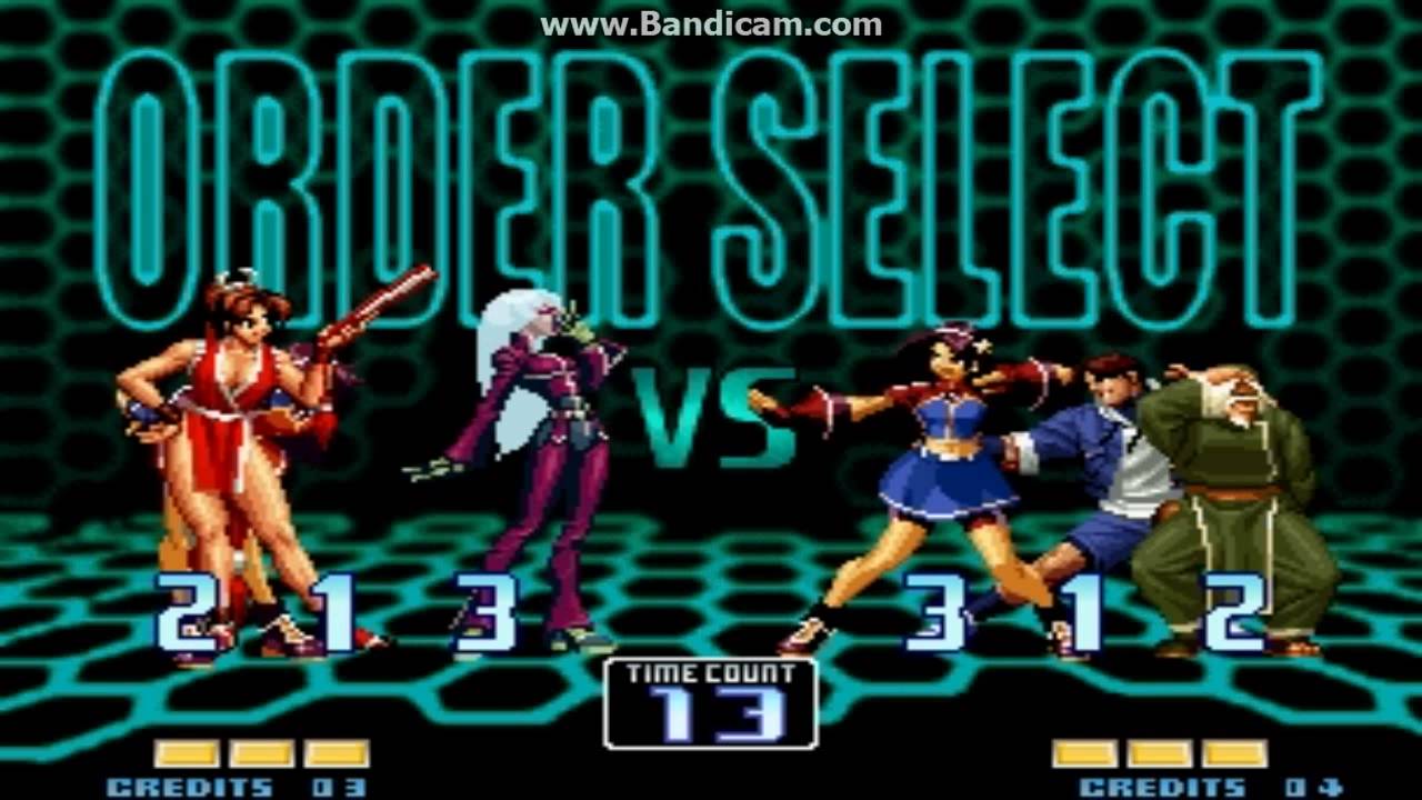 The King of Fighters 2002 - Kula, Athena and Mai team gameplay (Part 1)