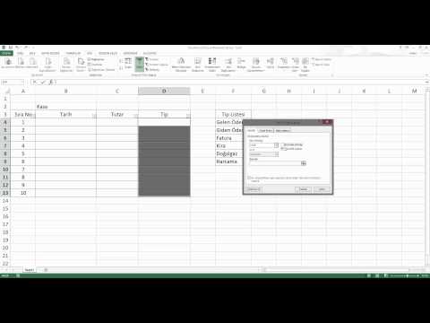 Video: Excel'de Açılır Liste Nasıl Yapılır